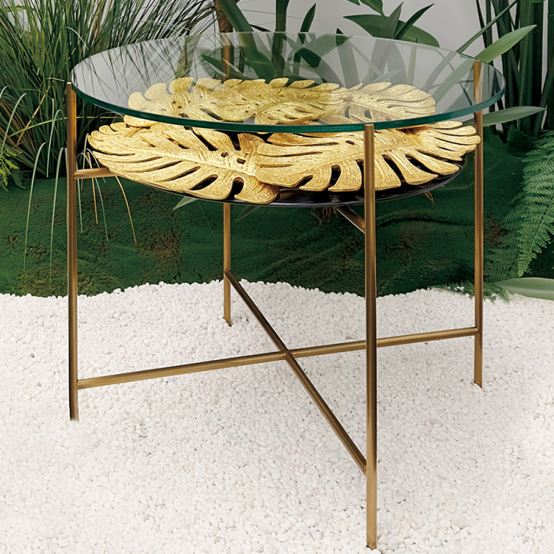 Metal and Glass Corner Table - Contemporary Accent Piece for Stylish Home Decor