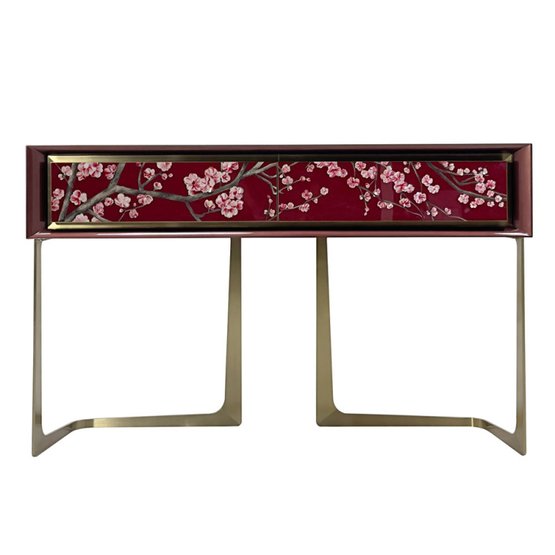 Metal Base Console Table - Stylish Entrance Decor for Modern Homes