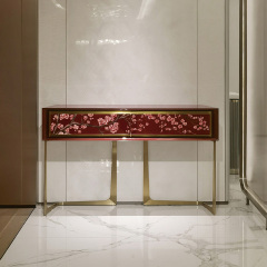 Metal Base Console Table - Stylish Entrance Decor for Modern Homes
