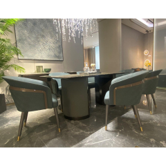 Champagne gold gloss dinner dining table furniture