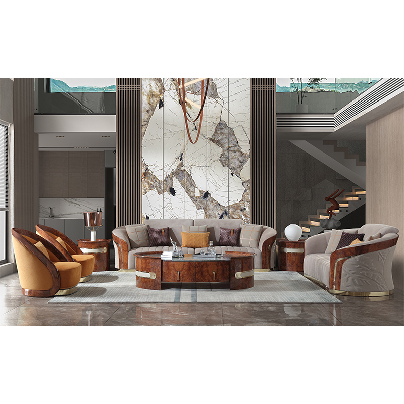 Elegant Embossed Leather Living Room Coffee Table - Modern Centerpiece