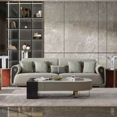 Modern living room furniture black and white wood veneer coffee table