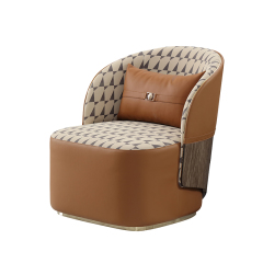 Luxurious Embossed Microfiber Leather Living Room Lounge Chair
