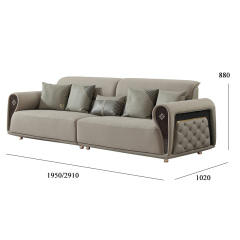 Microfiber leather wood veneer/fabric modern living room leisure chair