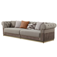 Comfortable living room furniture leather sofa