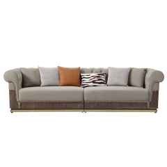 Comfortable living room furniture leather sofa