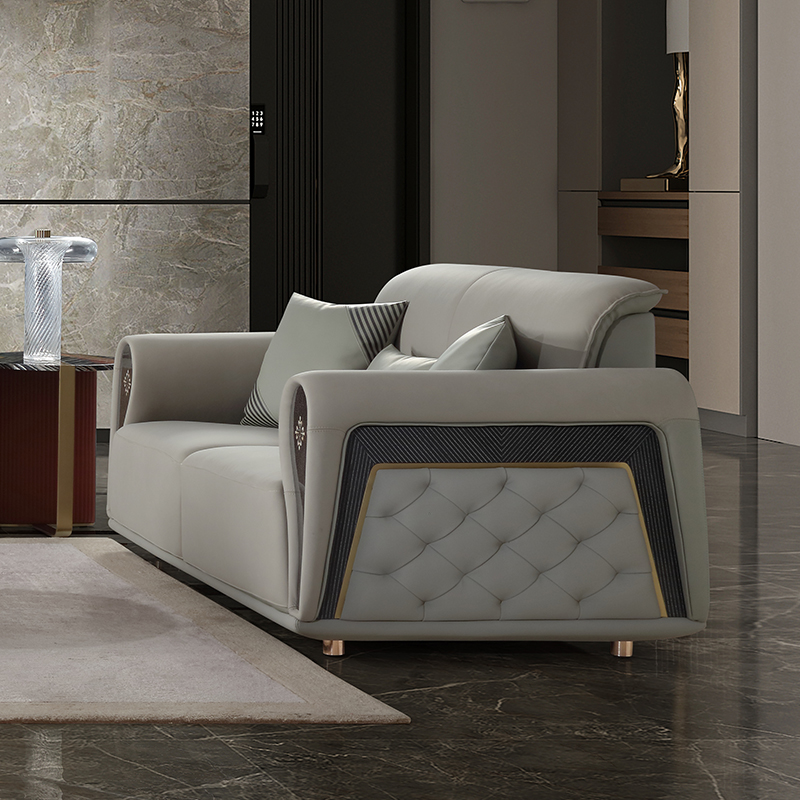 Microfiber leather wood veneer/fabric modern living room leisure chair