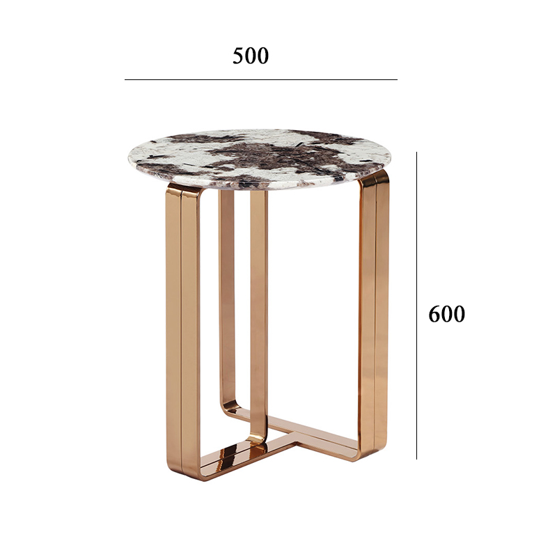 Luxury Marble Corner Table - Imported from Brazil for Exquisite Living Rooms