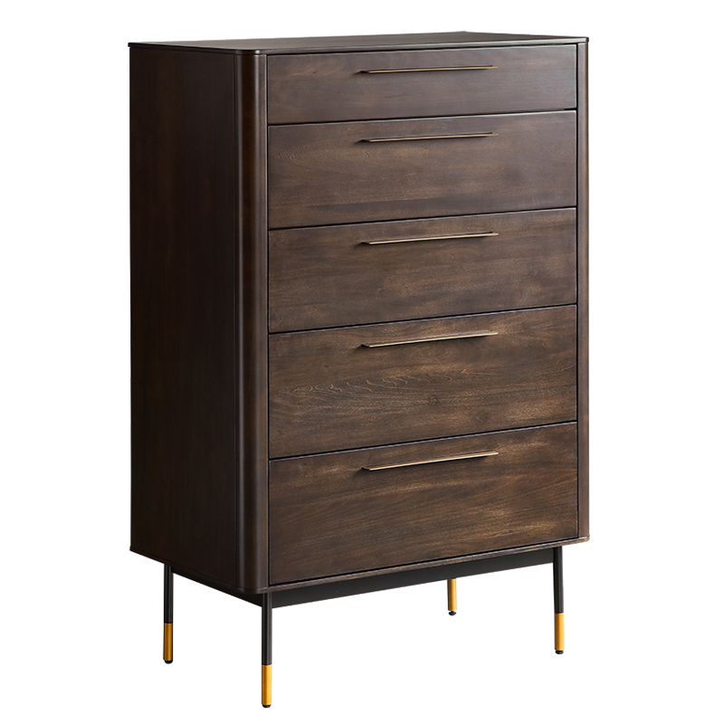 Modern bedroom black chest of drawers