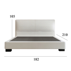 Modern bedroom furniture bed with lighting style