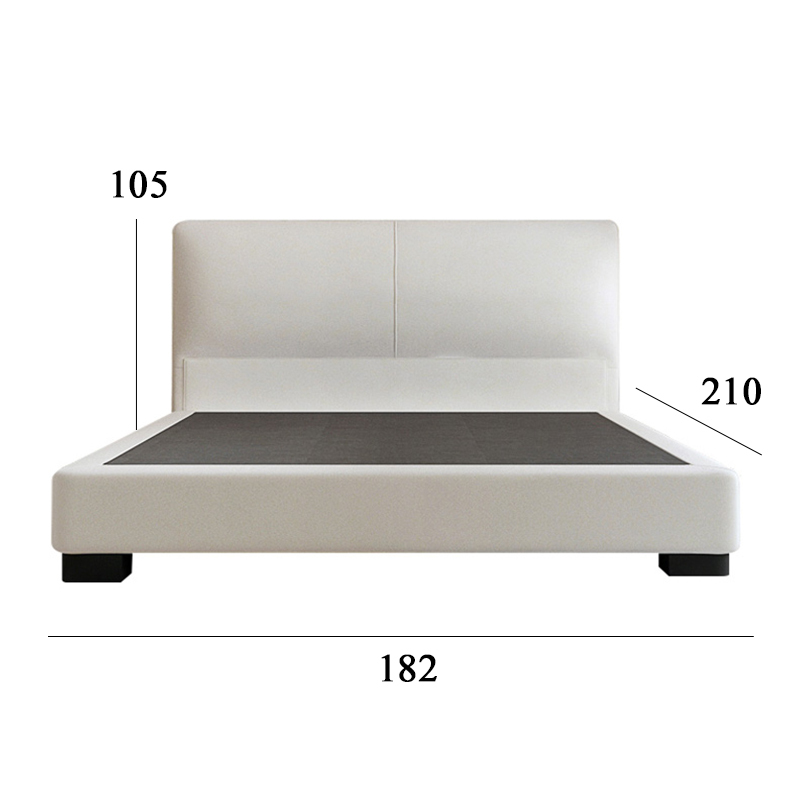 Modern bedroom furniture bed with lighting style