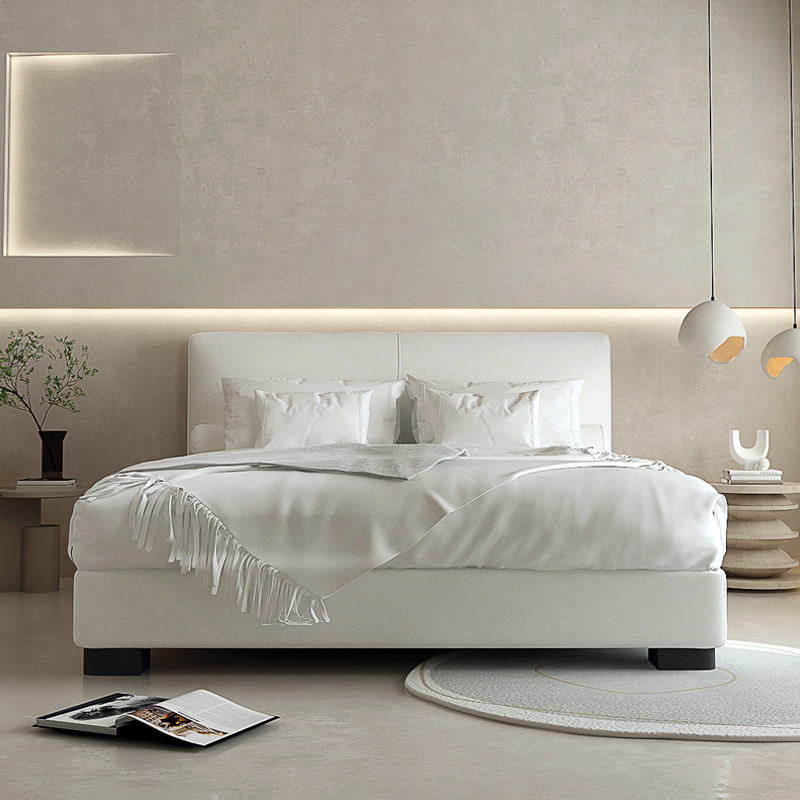Modern bedroom furniture bed with lighting style