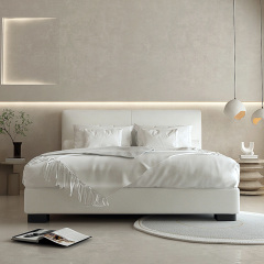 Modern bedroom furniture bed with lighting style