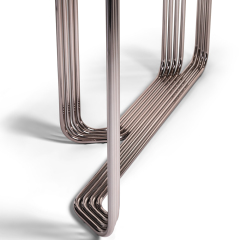 Ekar Marble Top Console Table with Metallic Legs