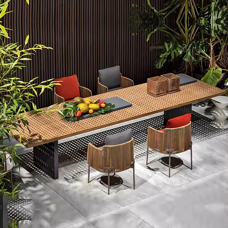 New modern outdoor garden waterproof dining table dining table