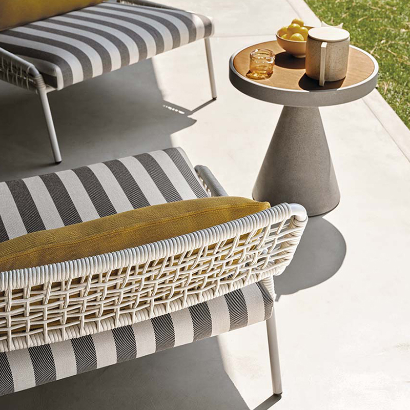 Chic Outdoor Corner Table with Waterproof Design