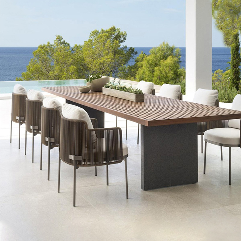New modern outdoor garden waterproof dining table dining table