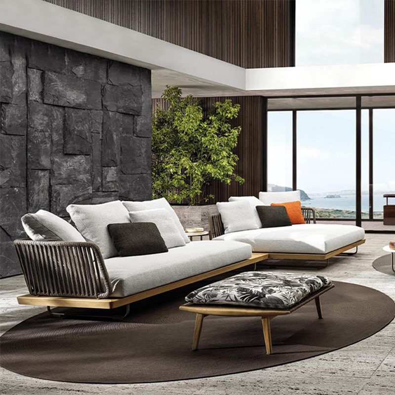 New durable waterproof rattan woven outdoor sofa