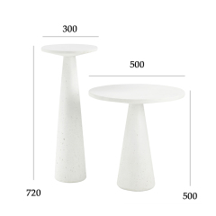 Modern design unique conical cement corner table