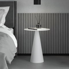 Modern design unique conical cement corner table
