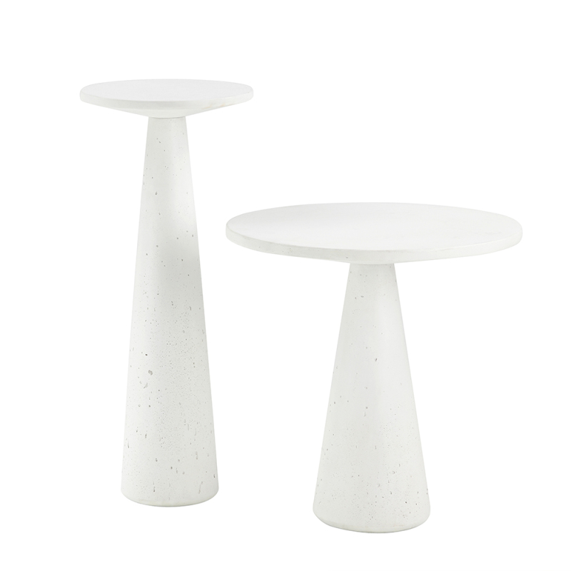 Modern design unique conical cement corner table