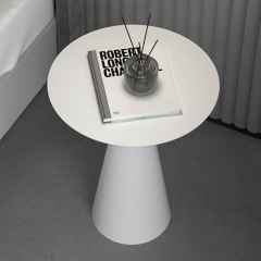 Modern design unique conical cement corner table