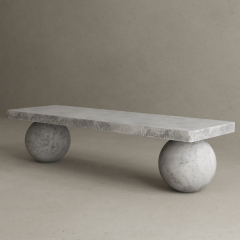 New modern design furniture grey cement outdoor bench