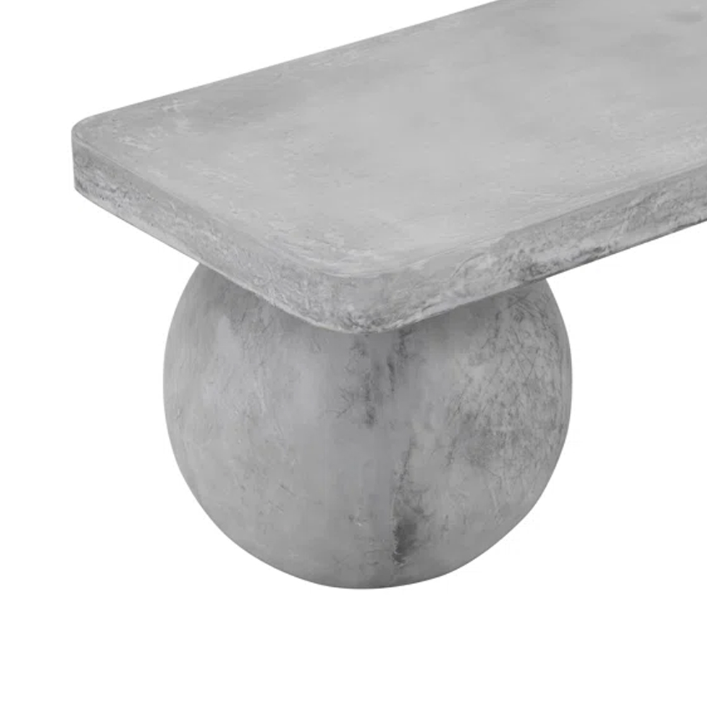 New modern design furniture grey cement outdoor bench