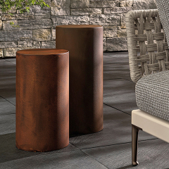 New style chic cylindrical outdoor furniture set corner table
