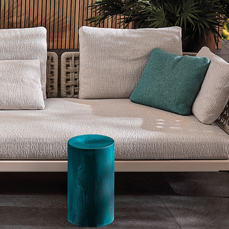 New style chic cylindrical outdoor furniture set corner table