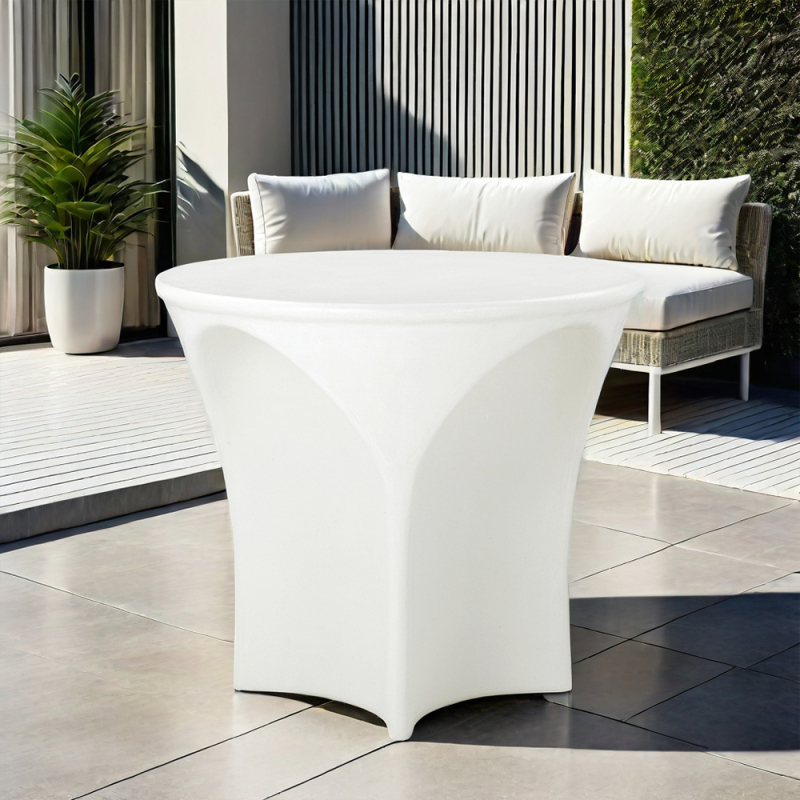 Creative outdoor corner coffee table with unique artistic shape