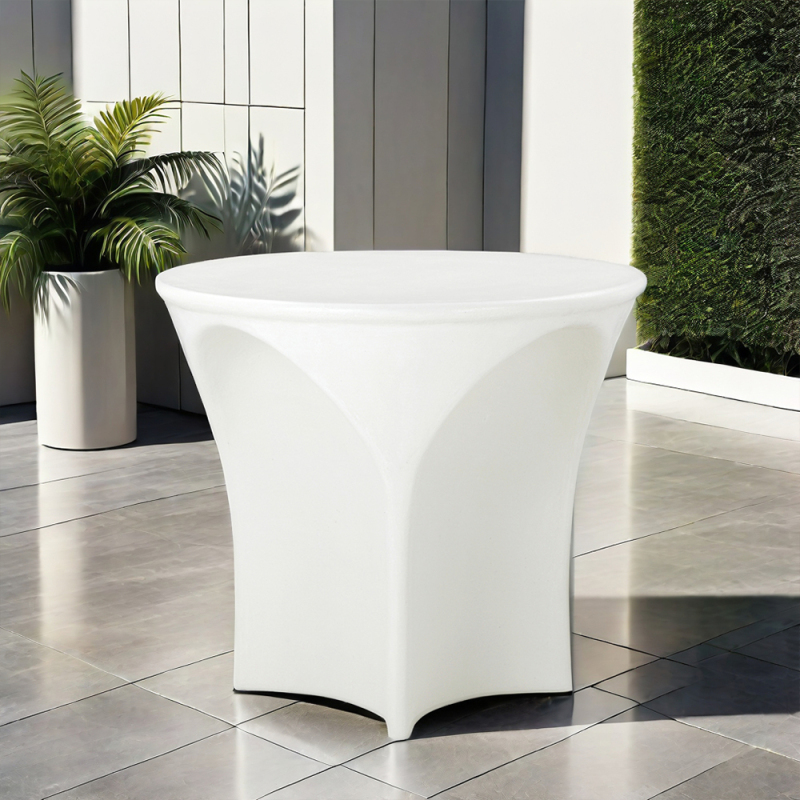 Creative outdoor corner coffee table with unique artistic shape