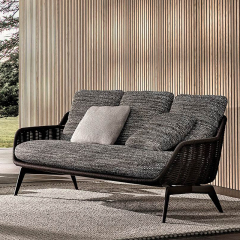 Waterproof Rattan Outdoor Sofa with Meta