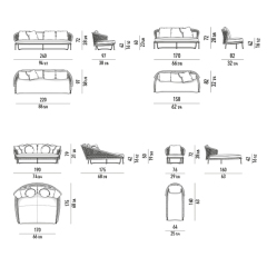 Waterproof Fabric Outdoor Sofa with Metal Legs