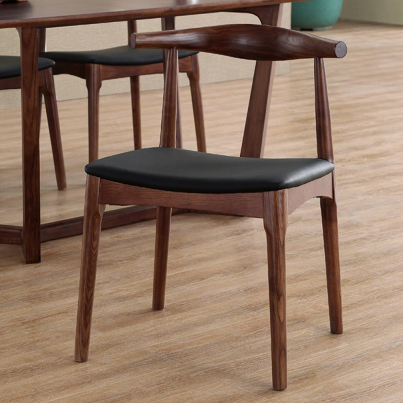 Sleek White Waxwood Dining Chair