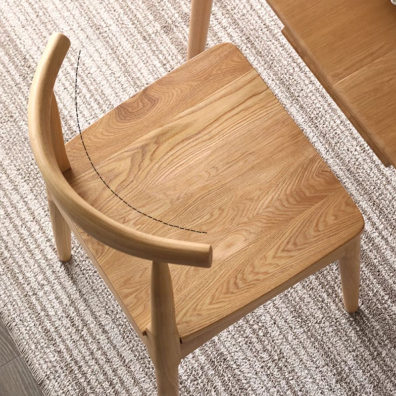 Sleek White Waxwood Dining Chair