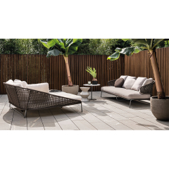 Waterproof Fabric Outdoor Sofa with Metal Legs
