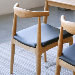 Sleek White Waxwood Dining Chair