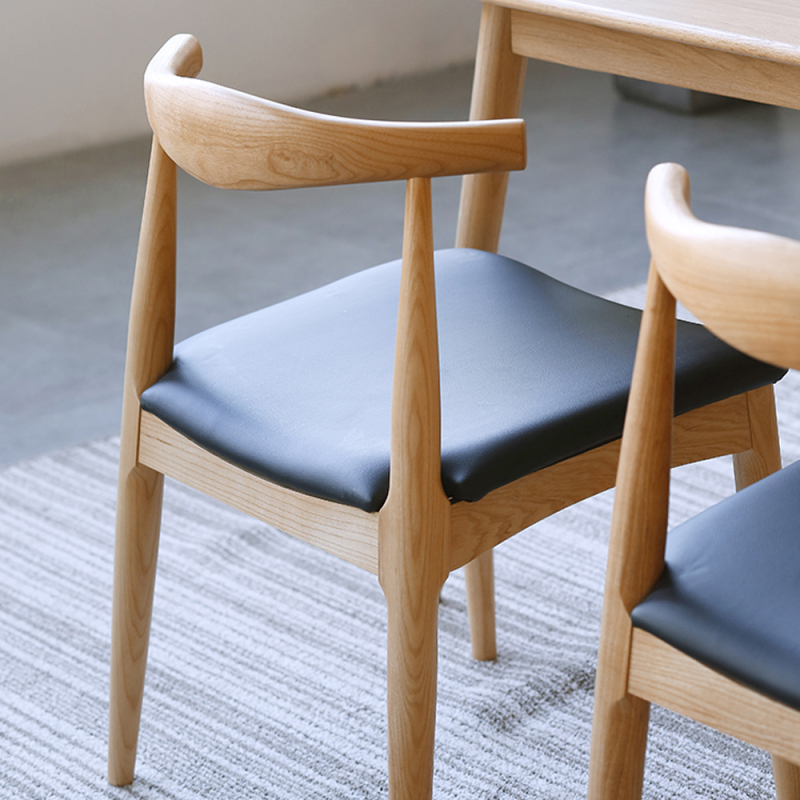 Sleek White Waxwood Dining Chair