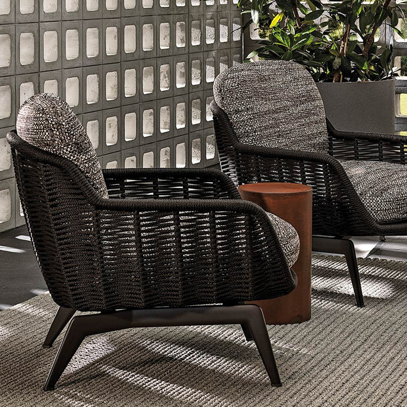 Waterproof Rattan Outdoor Sofa with Meta