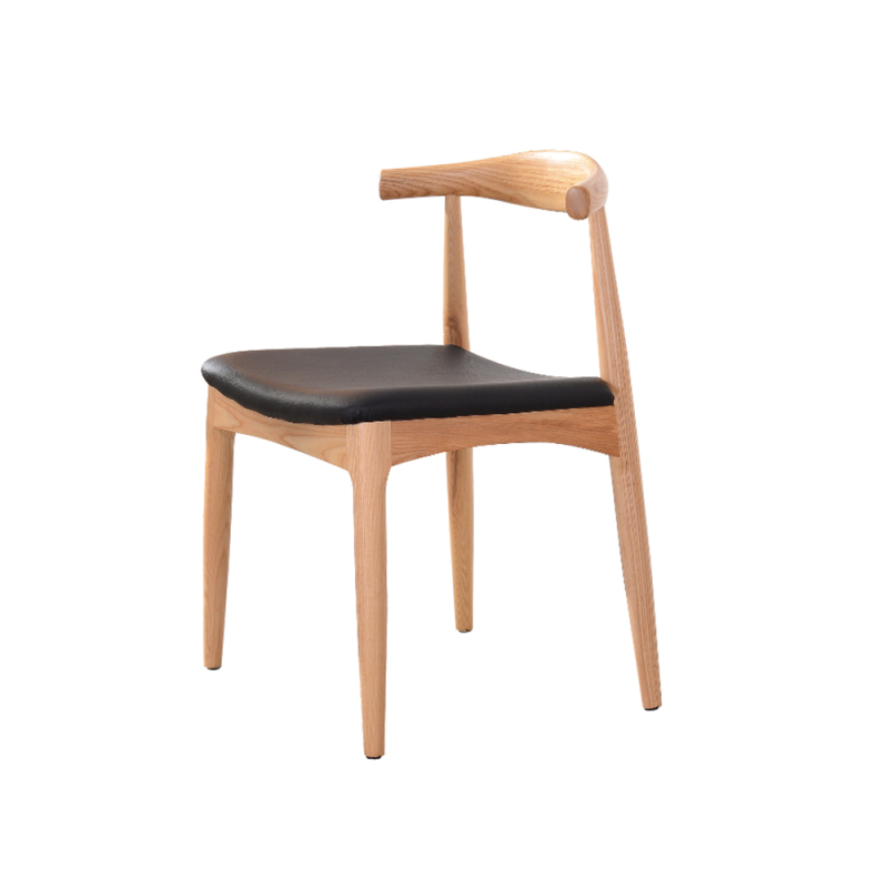 Sleek White Waxwood Dining Chair