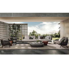 Waterproof Rattan Outdoor Sofa with Meta
