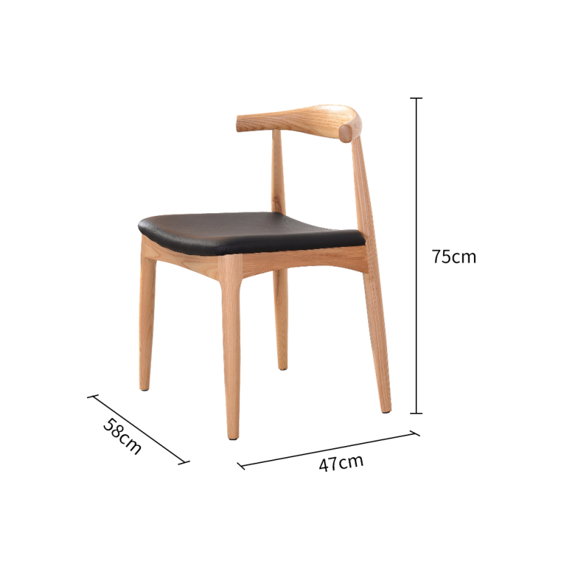 Sleek White Waxwood Dining Chair