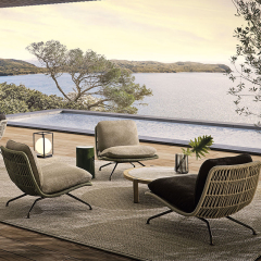 Waterproof Fabric Metal Leg Outdoor Sofa