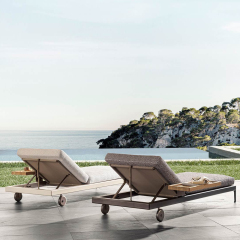 Adjustable Waterproof Outdoor Recliner with Metal Legs
