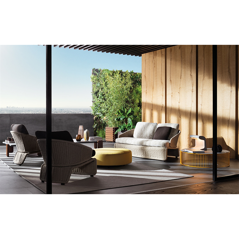 Waterproof Rattan Loveseat for Outdoor Elegance