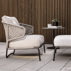 Waterproof Outdoor Lounge Chair with Ottoman