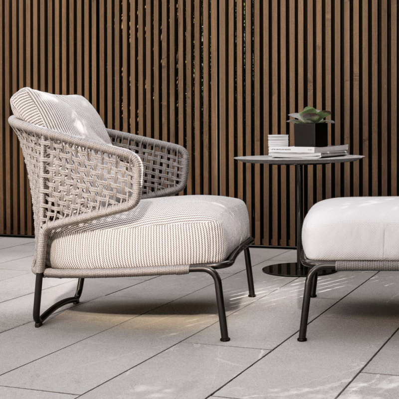 Waterproof Outdoor Lounge Chair with Ottoman