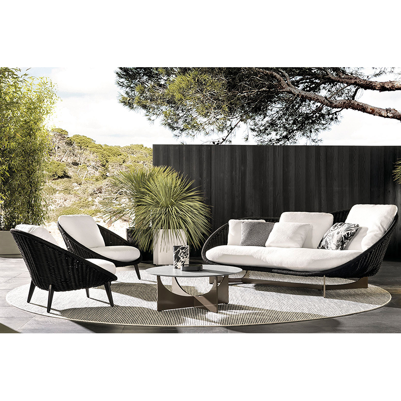 Durable Waterproof Rattan Sofa for Outdoor Comfort