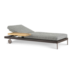 Adjustable Waterproof Outdoor Recliner with Metal Legs